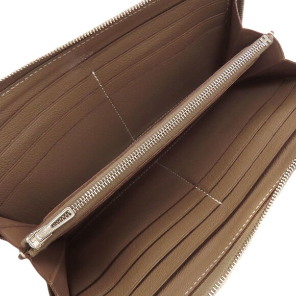 Hermes Evelyn Azap Long Etoupe Silver Hardware Wallet Chevre Women's HERMES - Picture 4 of 16